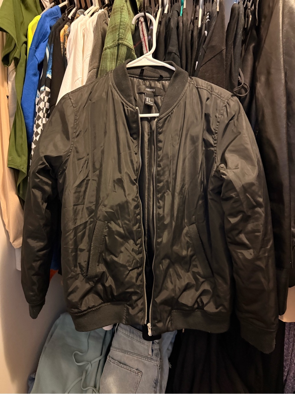 Forever 21 Olive Green Bomber Jacket